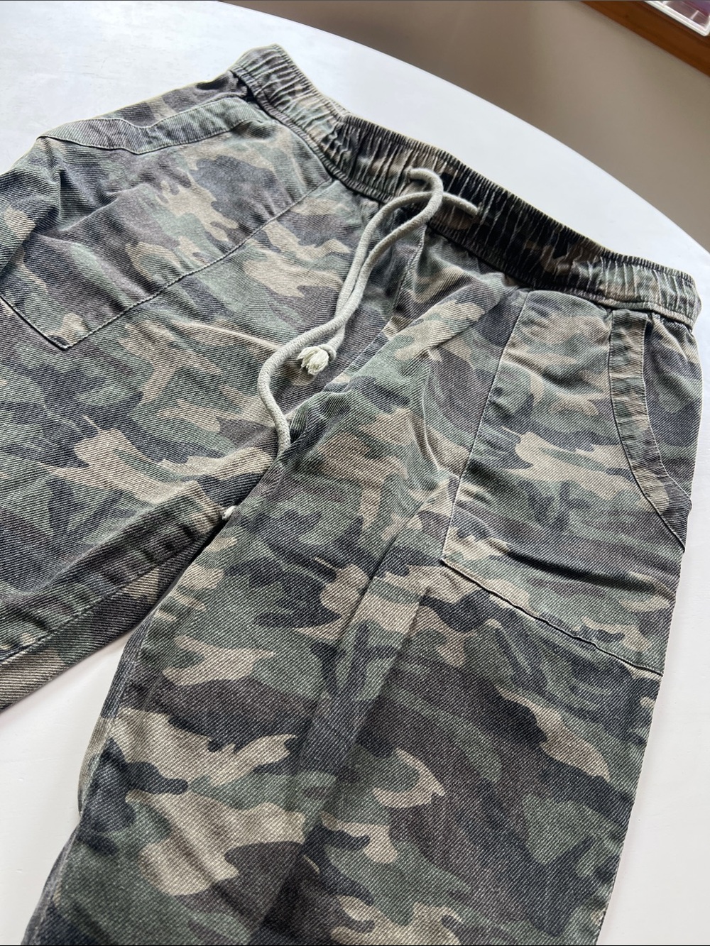 FATE Denim Camo Drawstring Joggers